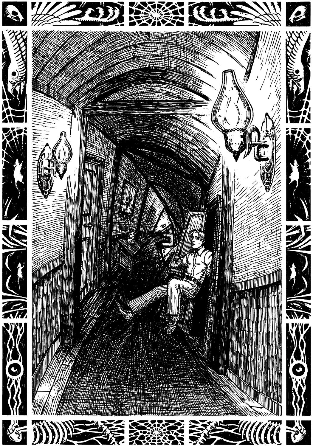 Mousetrap. Non-commercial. Pen and ink, 2026.