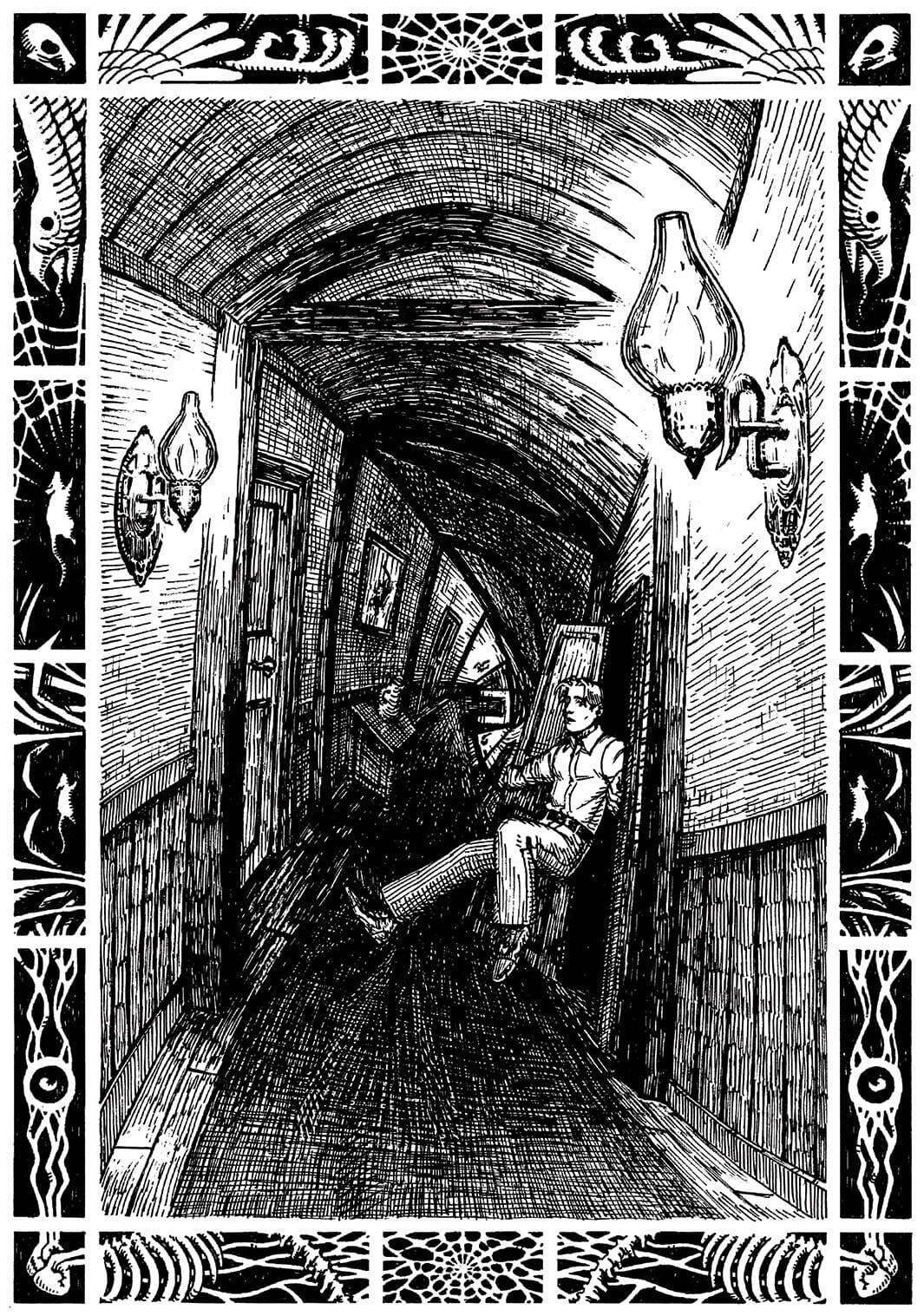Mousetrap. Non-commercial. Pen and ink, 2026.